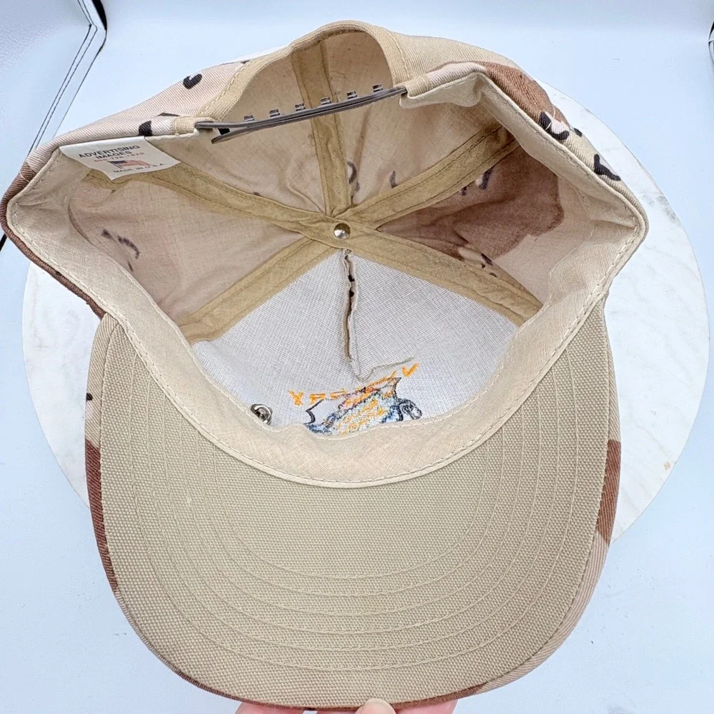 Vintage Desert Storm 91 Victory‎ Saudi Arabia Camo Snapback Hat Pin USA Military